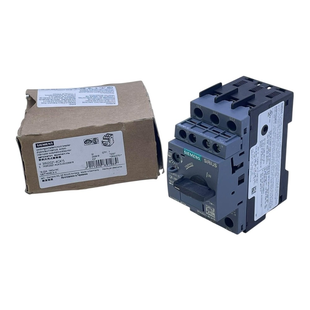 Siemens Motor Protection Switch Circuit Breaker 3RV2021-4CA15 4–6.3A Siemens