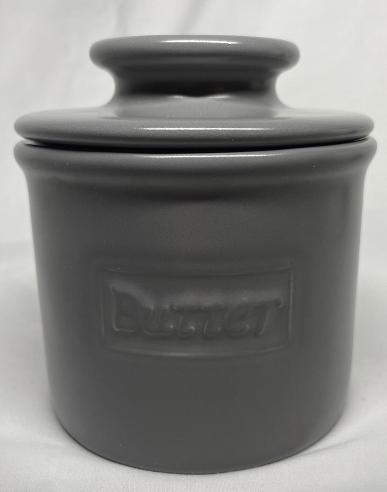 The Original Butter Bell Crock by L. Tremain French Beurre Keeper Gloss Gray