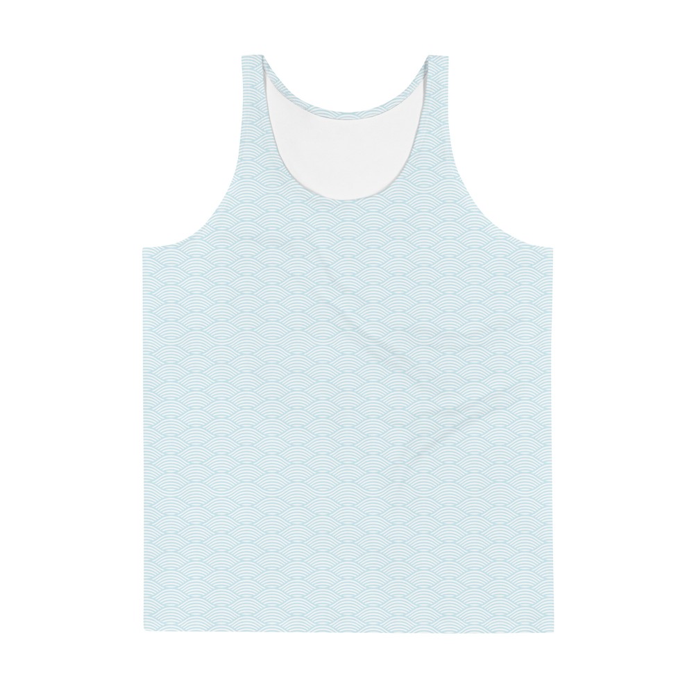 Abstract Wave Water Pattern Retro Vintage Graphic Tank Top  -image