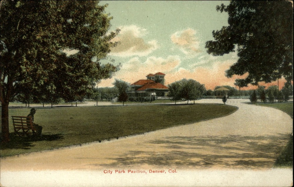 City Park Pavilion ~ Denver Colorado ~ c1905 UDB unused Litho-Chrome