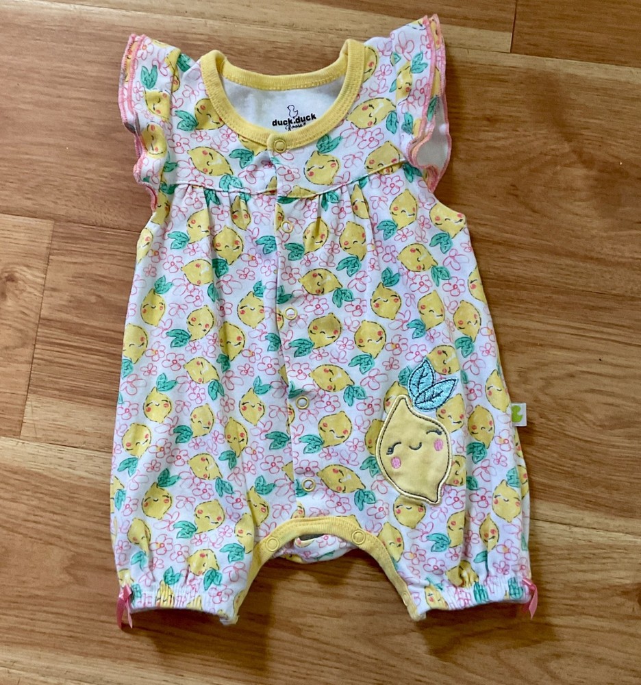 Duck Duck Goose Baby Girl Summer Romper Size 3/6 Months