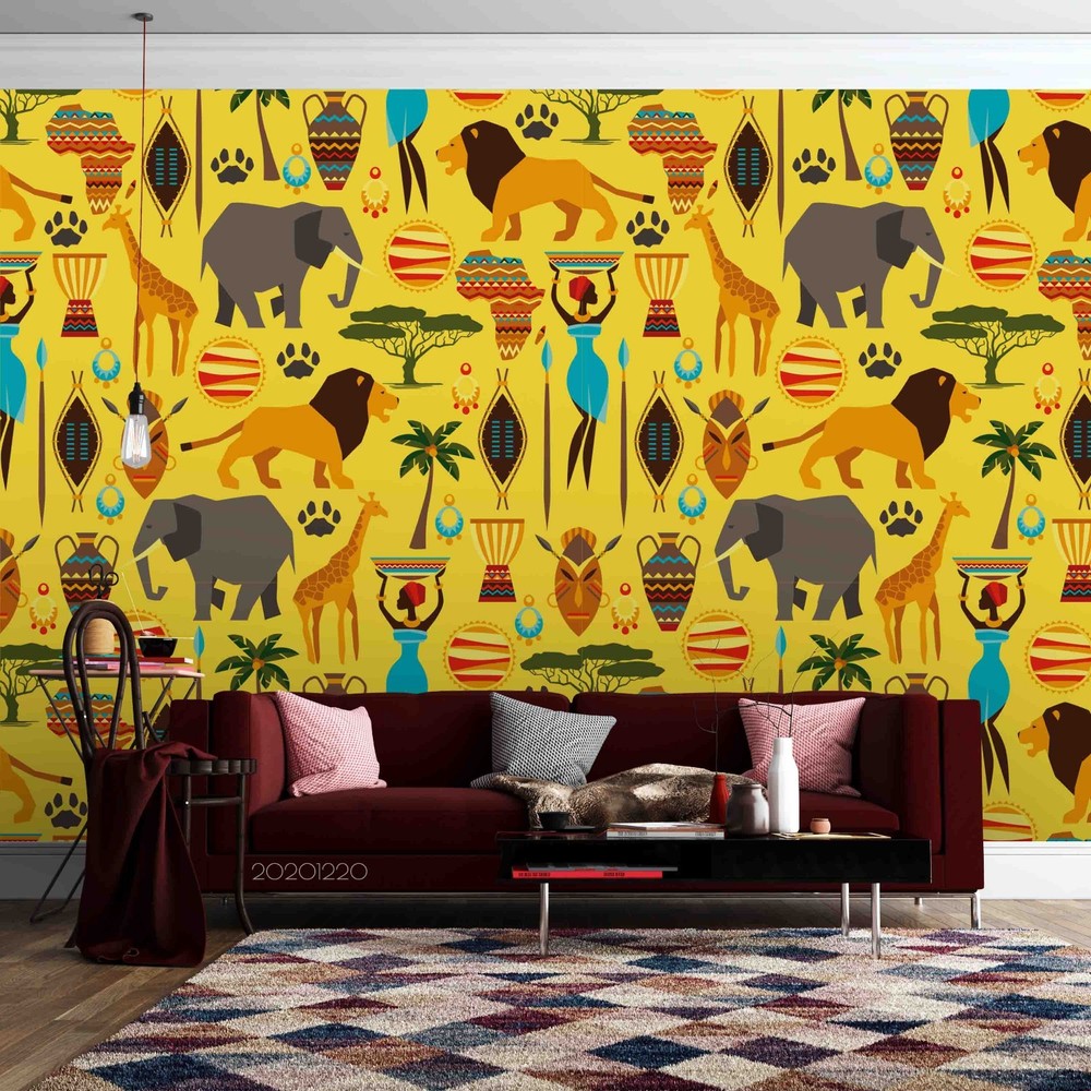 3D Africa Theme Mode Wall Murals Wallpaper Murals Wall Sticker