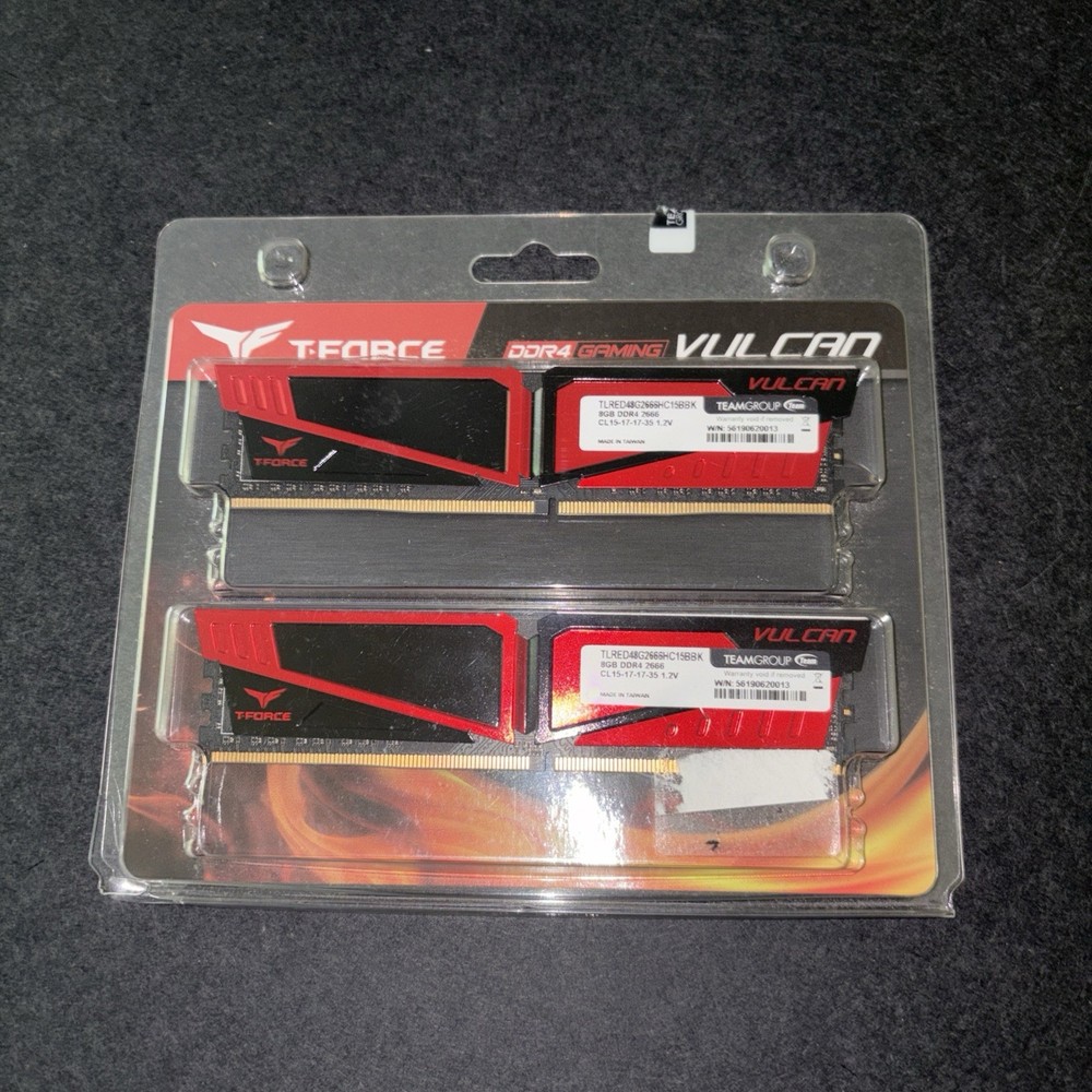 TeamGroup T-Force Vulcan 16GB (2 x 8GB) DDR4 2666MHz Desktop Memory Kit