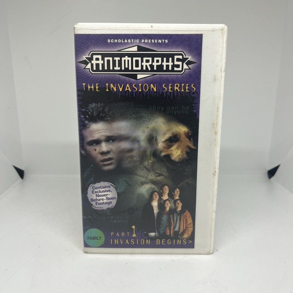Vintage 90s Animorphs The Invasion Series Part 1 VHS Tape 1998 Scholastic Movie