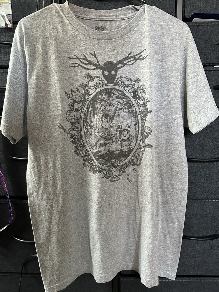 Hot Topic Over the Garden Wall Gray Graphic Print T-Shirt Wirt Greg Men's M