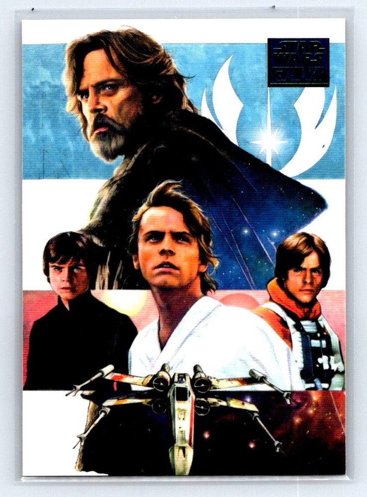 LUKE SKYWALKER 2018 Topps Star Wars Galaxy The Skywalker Saga Blue #1 C2