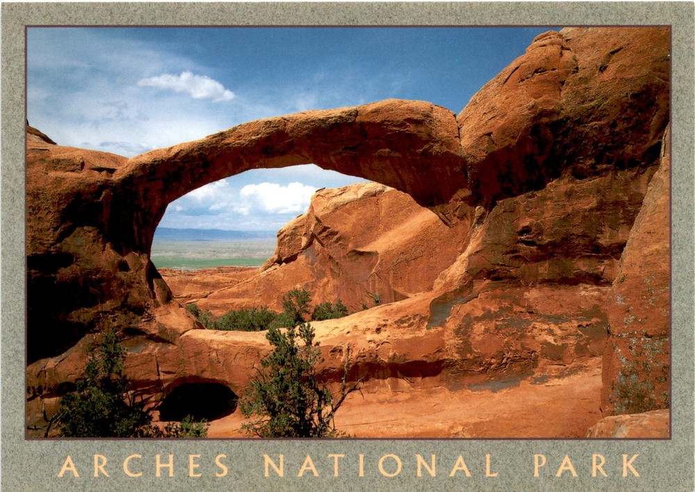 Arches National Park, Utah, USA, Devils Garden, Double O Arch, Postcard