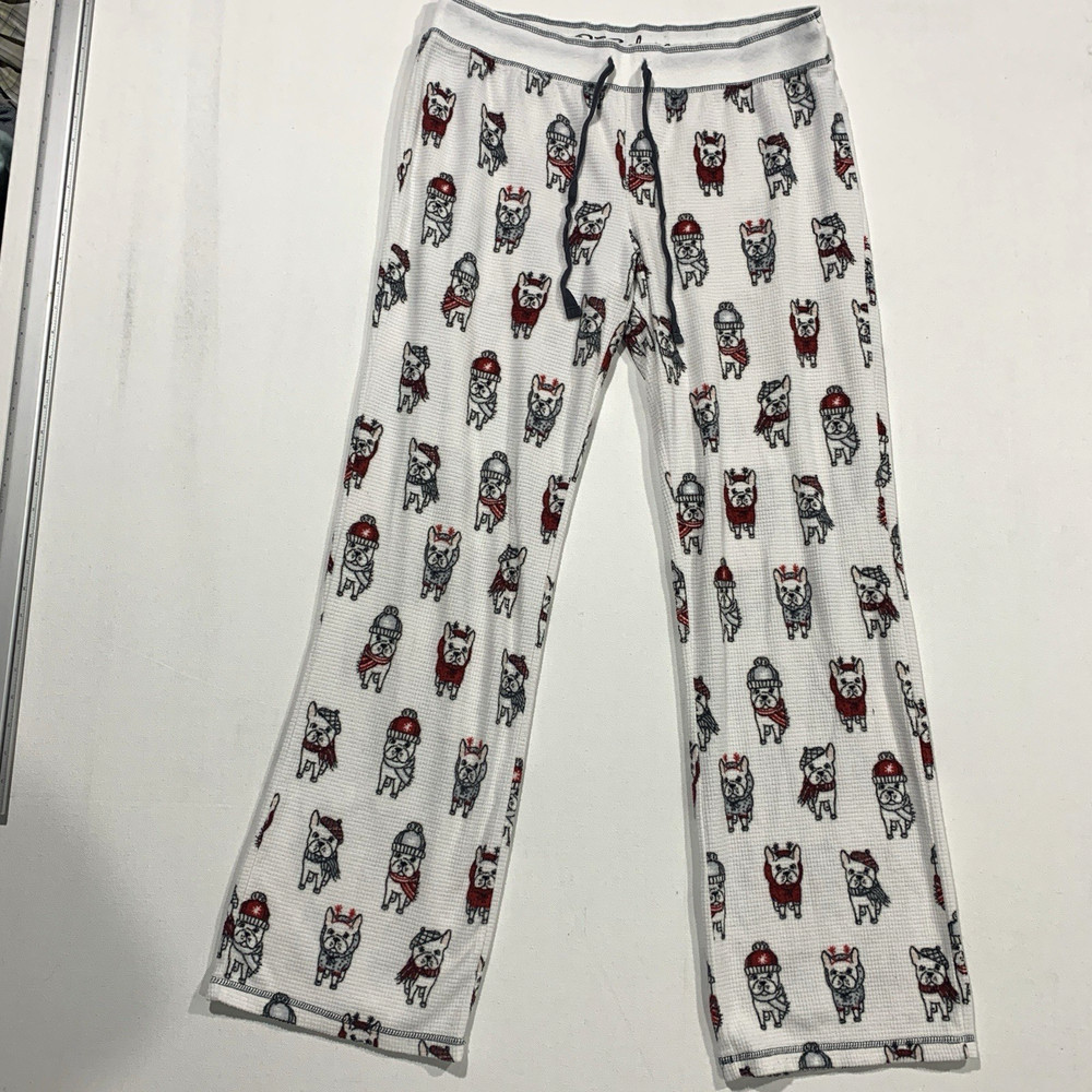 Pj Salvage Pajamas Small Pants Womens French Bulldog Christmas Dogs Frenchie M