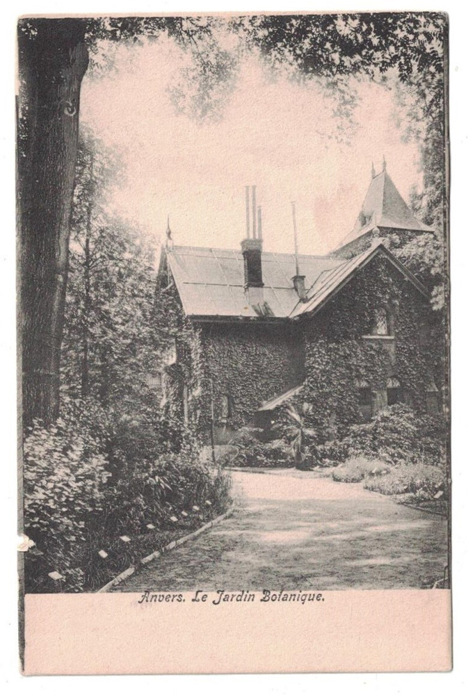 Antique 1900-1905 Le Jardin Botanique Anvers Belgium Postcard