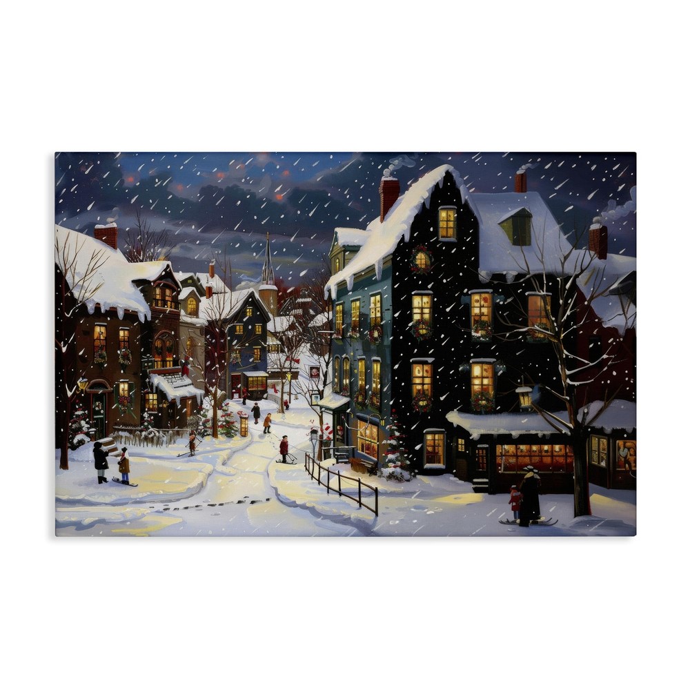 Frozen Urban Charm Canvas Wall Art, Design by Lazar Studio