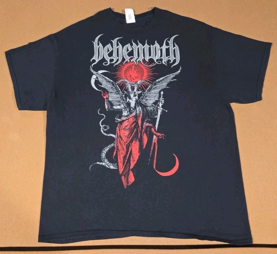 Behemoth Band Merch Tee Size XL Death Metal Goat Satanic Dark T Shirt Gildan