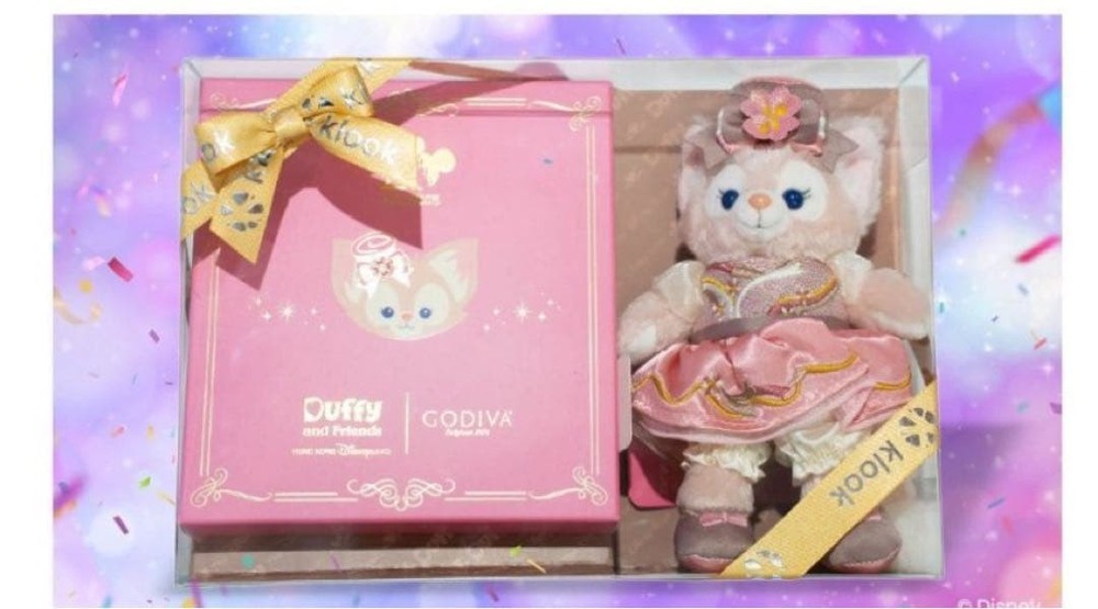 Disney Linabell Stuffed Toy Keychain Hong Kong Disney x GODIVA Collaboration New