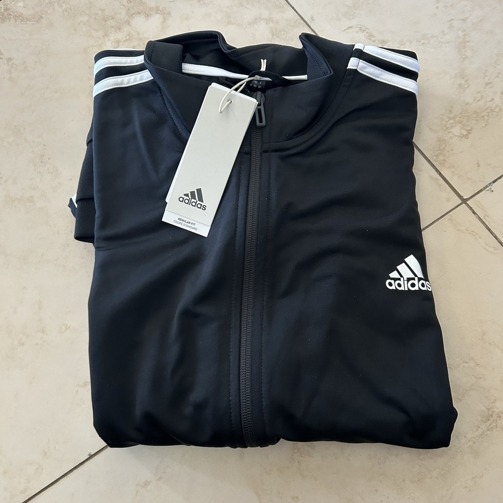 adidas men Essentials Warm-Up 3-Stripes Track Jacket Athletic Workout Casual