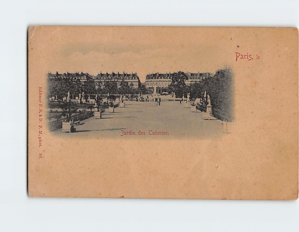 Postcard Jardin des Tuileries, Paris, France