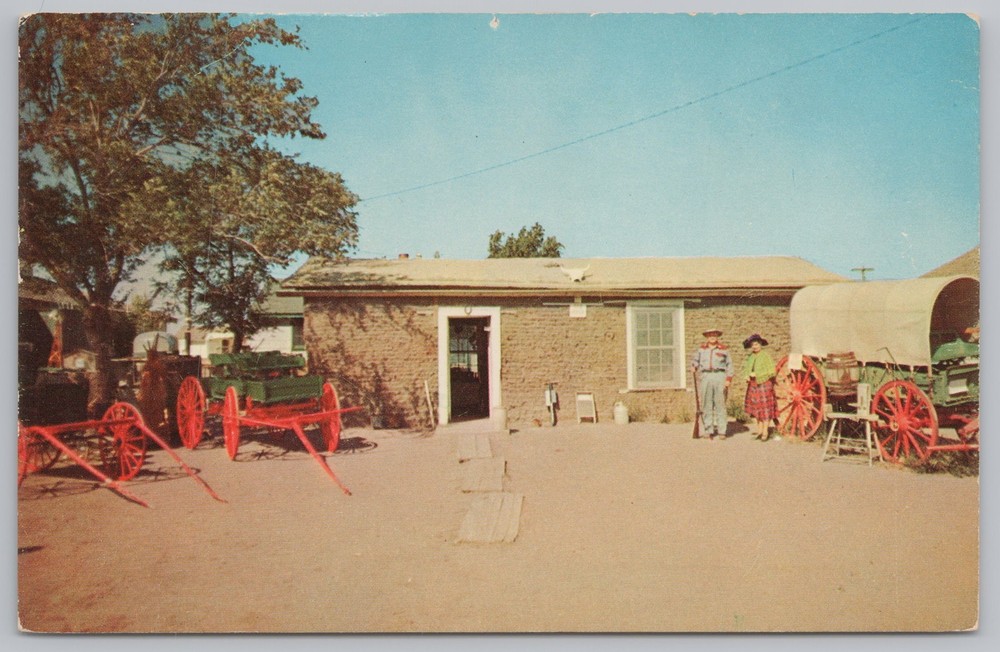 State View~Colby Kansas~Sod House~Wagon~Vintage Postcard