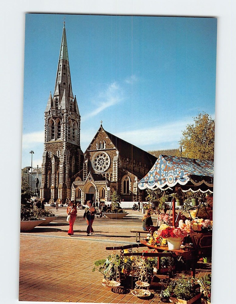 Postcard Cathedral Square Christchurch New Zealand