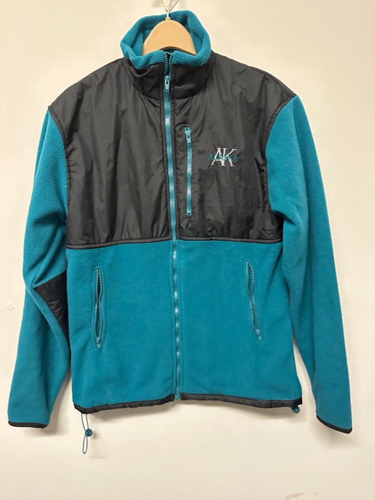 Alaska Polar Bear Fleece Jacket for Men Size M with Zip Pockets