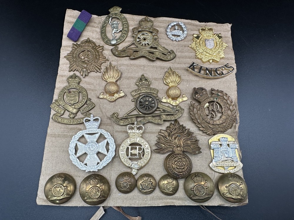 Military Cap Badge Button Shoulder Title Joblot Collection Bundle