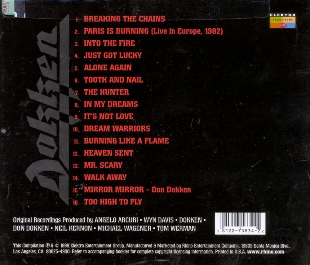 DOKKEN VERY BEST OF DOKKEN NEW CD