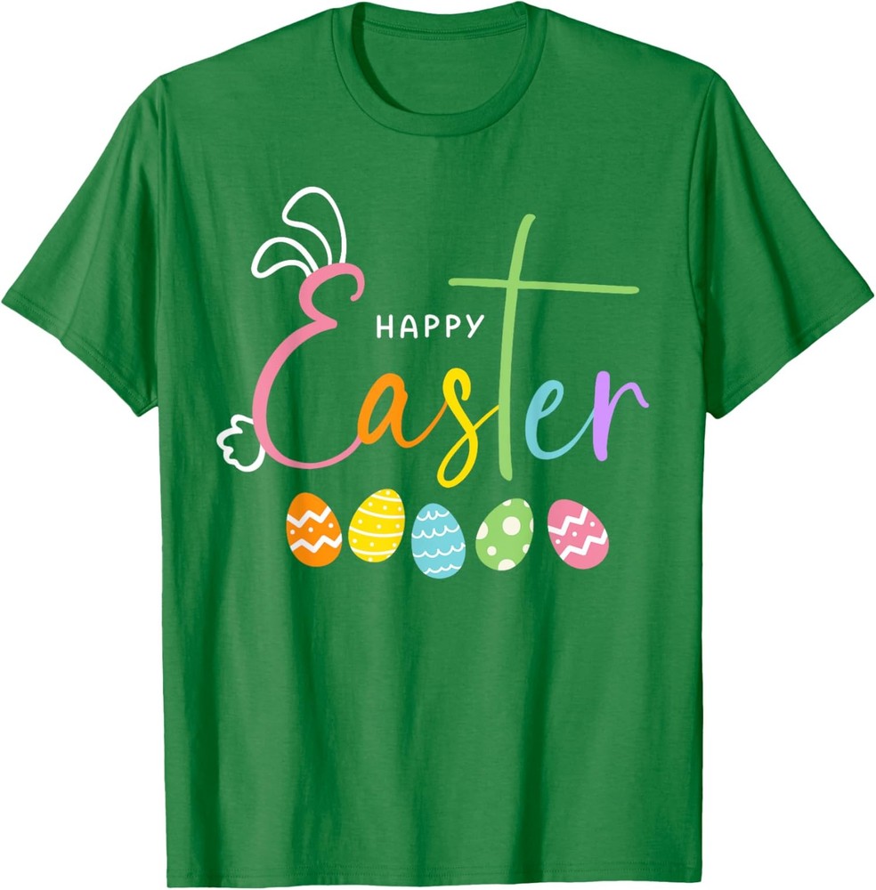 Happy Easter Day Bunny Rabbit Funny Kids Lover Cute T-Shirt