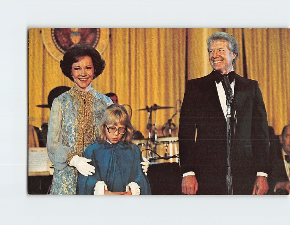 Postcard Rosalynn, Amy & President Jimmy Carter at Presidential Ball