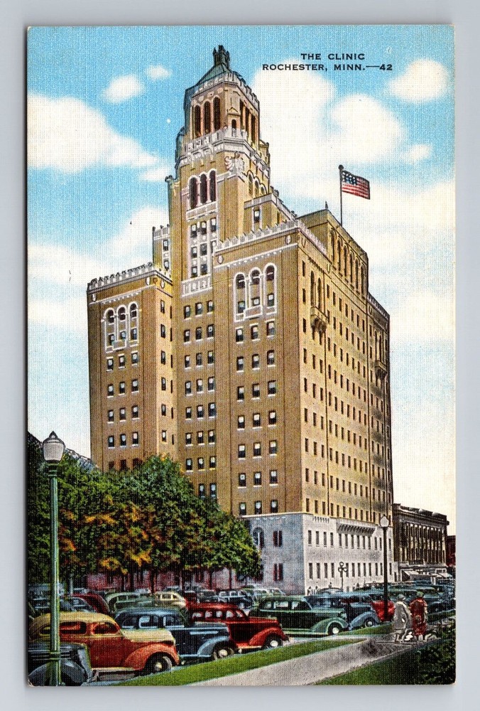 Rochester MN-Minnesota, The Clinic, Antique, Vintage Souvenir Postcard