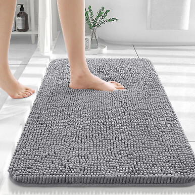 OLANLY Bathroom Rugs 30x20, Extra Soft Absorbent Chenille Bath Rugs, Rubber B...