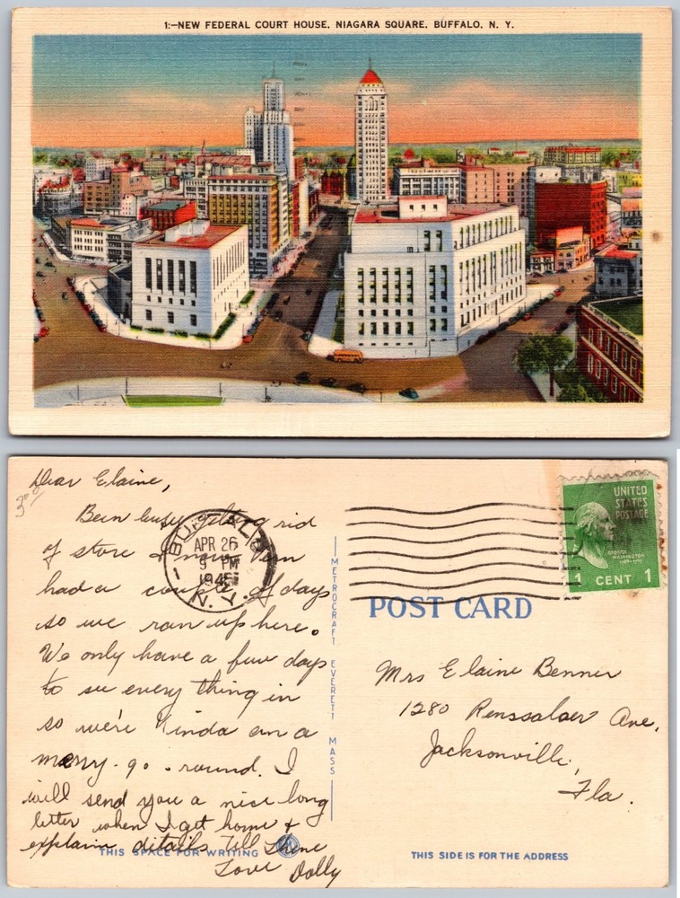 Federal Court House Buffalo NY Postcard