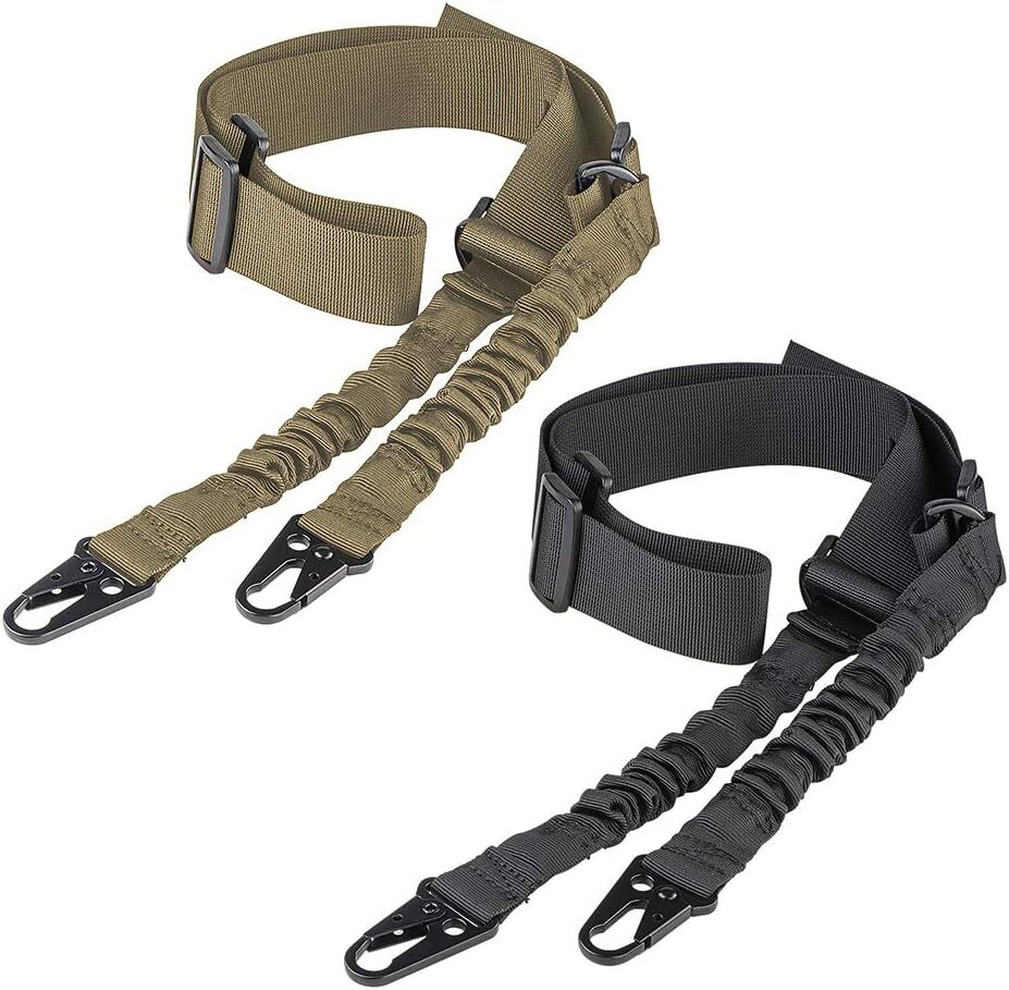 2 Points Long Rifle Sling Traditional Gun Slings Standard Strap with Metal Hook