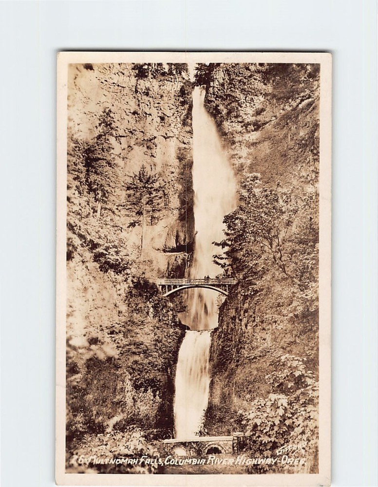 Postcard Multnomah Falls Columbia River Highway Oregon USA