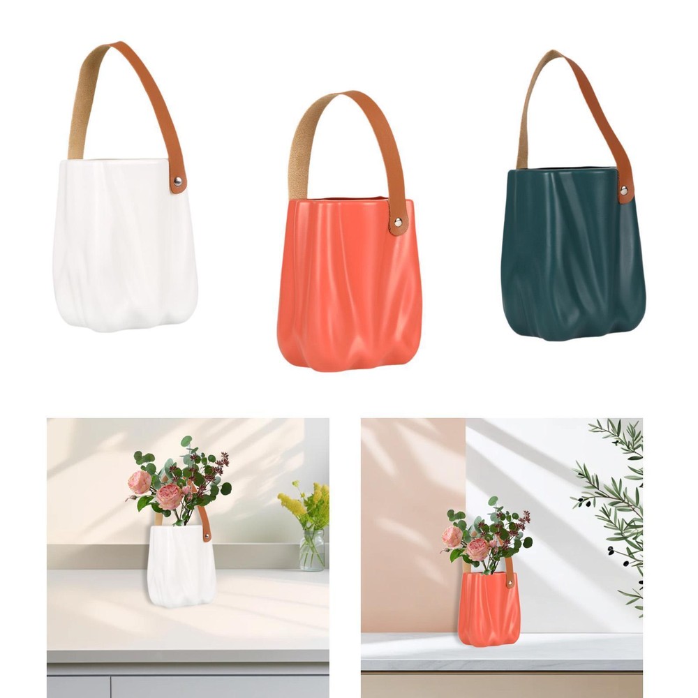 Handbag Vase Desktop Ornament Home Furnishing Floral Accessory Crafts