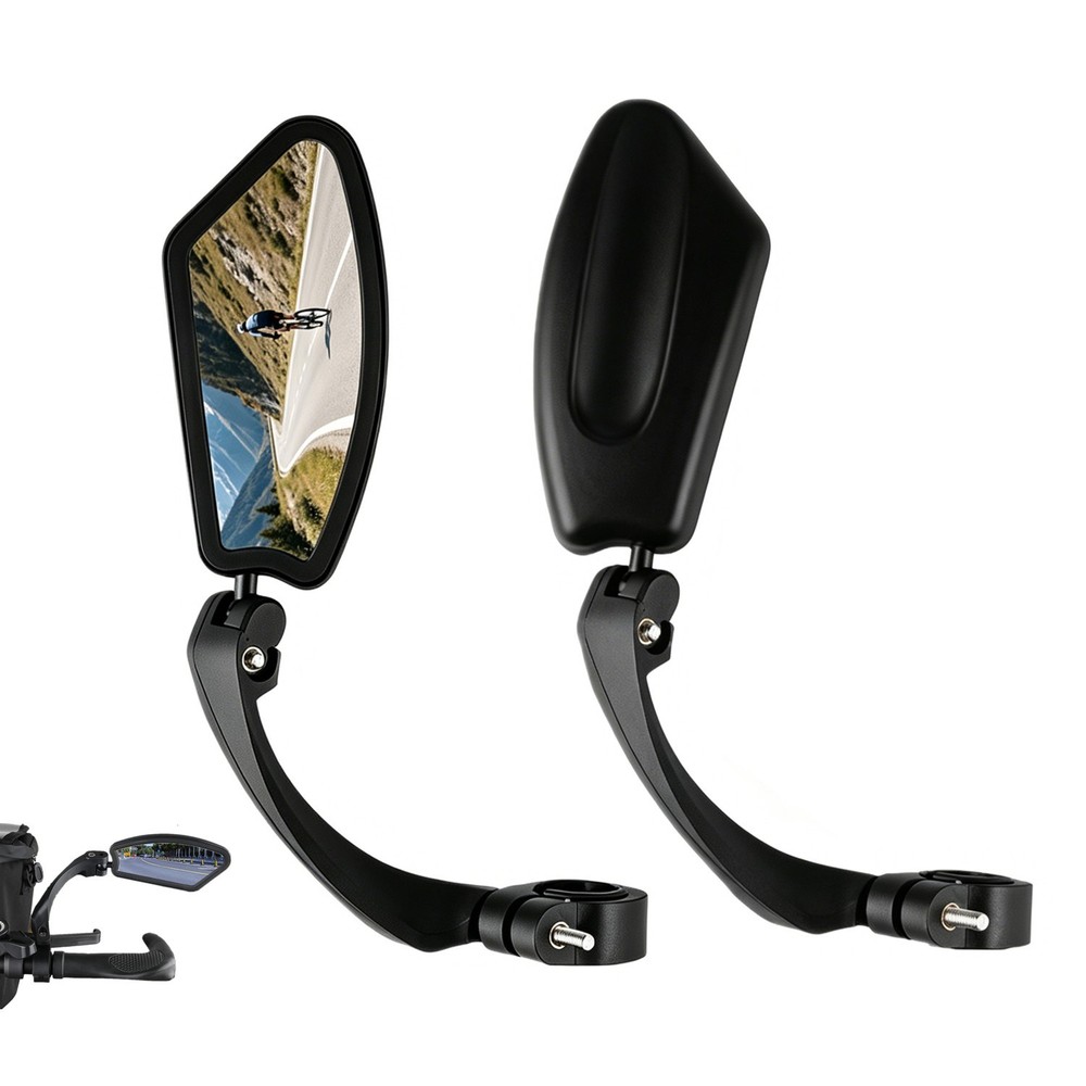 2X Cycling Bike Handlebar Mirror 22-25mm For Mountain Road Bike E-Bike Scooter