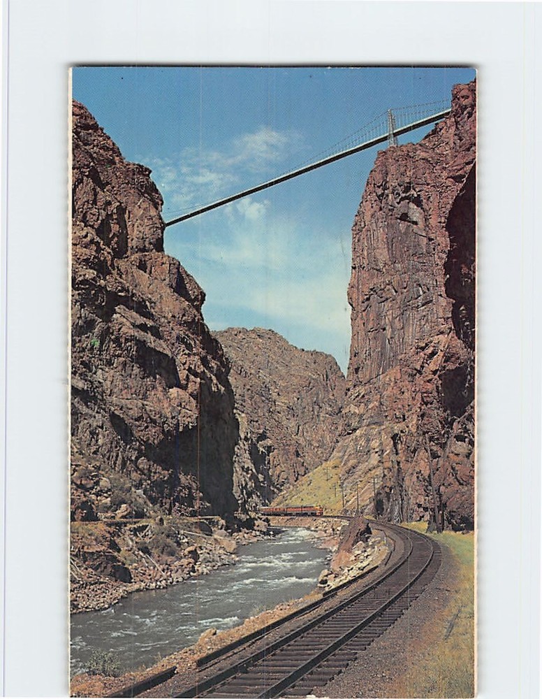 Postcard Royal Gorge Suspension Bridge Canon City Colorado USA
