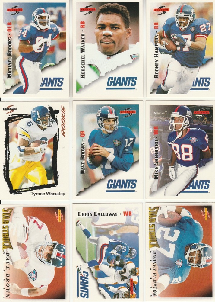(9) 1995 Score New York Giants (Complete Team Set) Giants