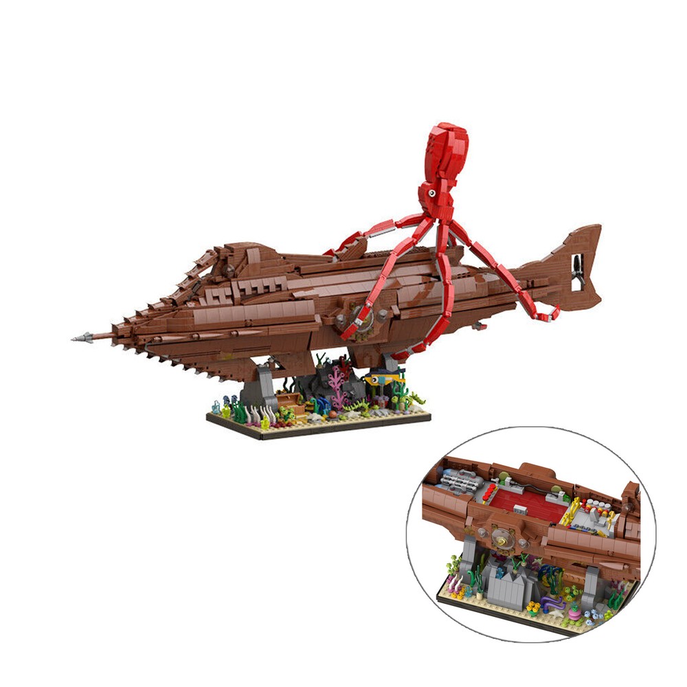 20K Leagues Under the Sea Nautilus Building Block Toy Set