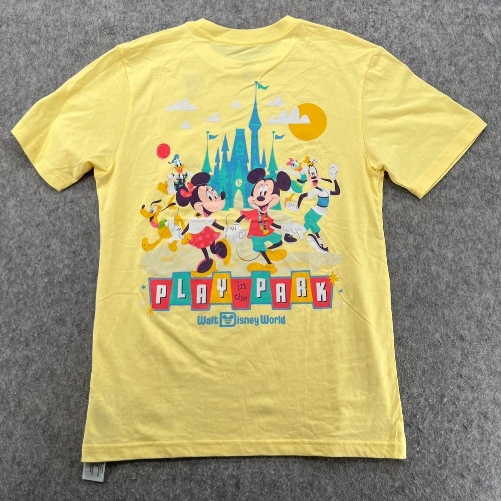 Disney Parks Play In the Parks Mickey Sword Stone Pocket Embroidered Shirt S