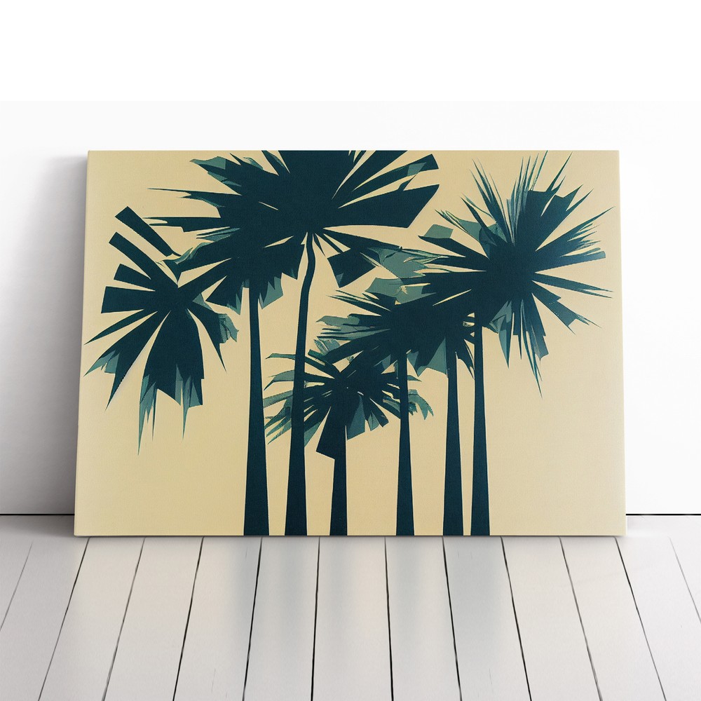 Powerful Palm Trees Abstract Canvas Wall Art Print Framed Picture Home Decor-image