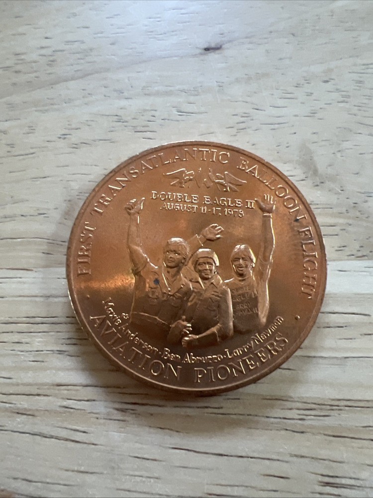 First Transatlantic Balloon Flight Aviation Pioneers 1978 - Copper Medal