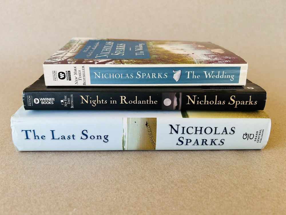 Nicholas Sparks Book Lot of 3 The Wedding The Last Song Nights In Rodanthe Book