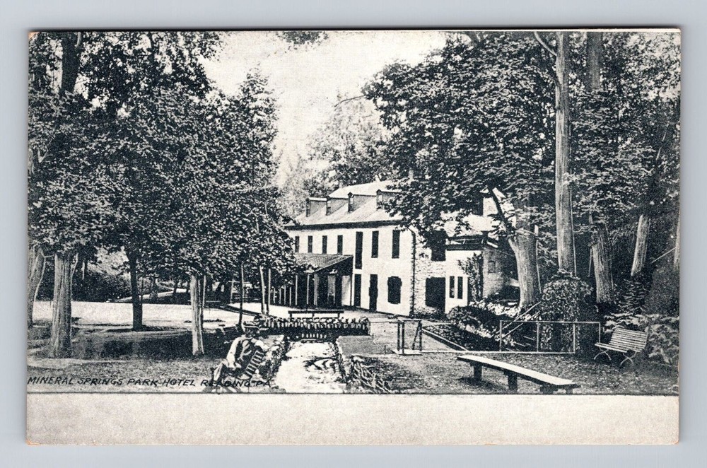 Reading PA-Pennsylvania, Mineral Springs Park Hotel Vintage Postcard