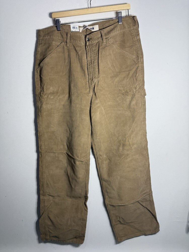 Old Navy Painters Jeans Corduroy Pants Brown Loose Straight Men 36x32 New W Tags