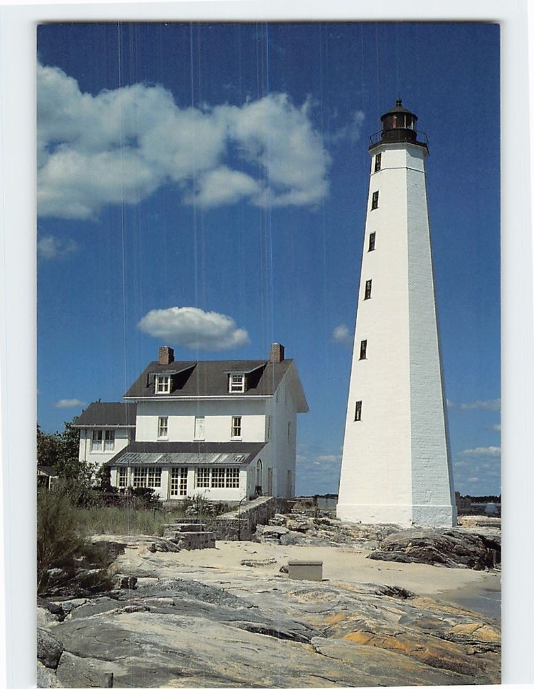 Postcard New England Lighthouse New London Connecticut USA