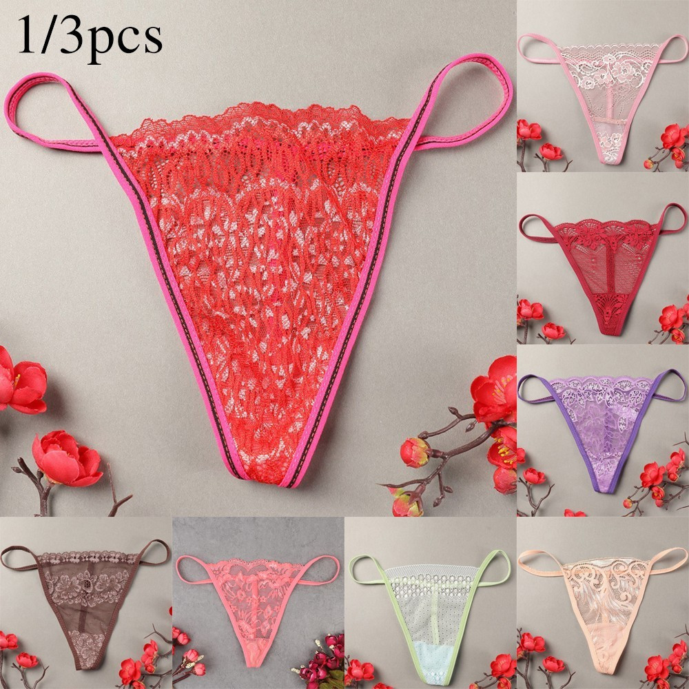 Briefs Panties Underwear Knickers Lace Nylon Thong/String Waist 56-74cm