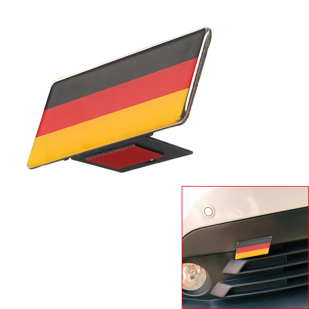 3D German Flag Logo Car Front Grill Grille Emblem Badge Decal Decor Accessories