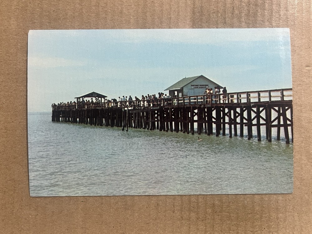 Postcard Fort Myers FL Florida Beach Fishing Pier Vintage PC