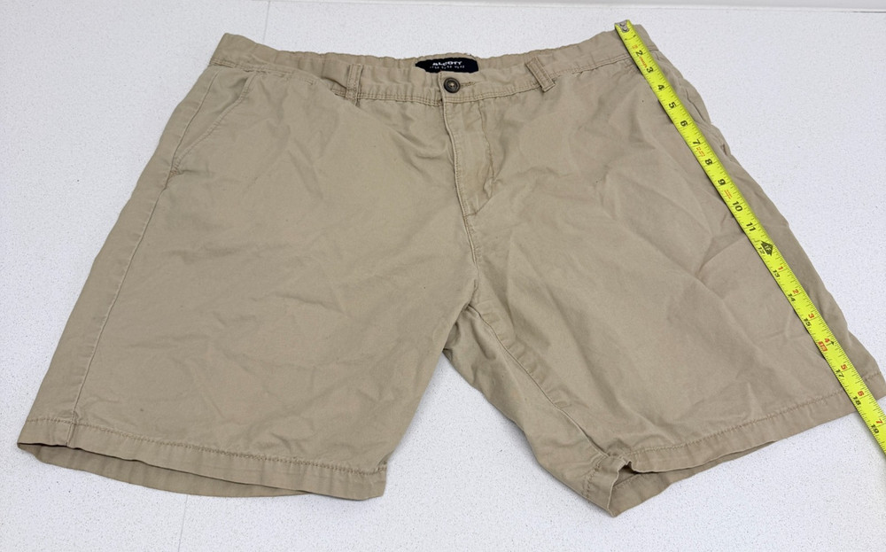 Alcott Men's Chino Shorts Size US 42 Khaki Tan Casual Summer Cotton Flat Front