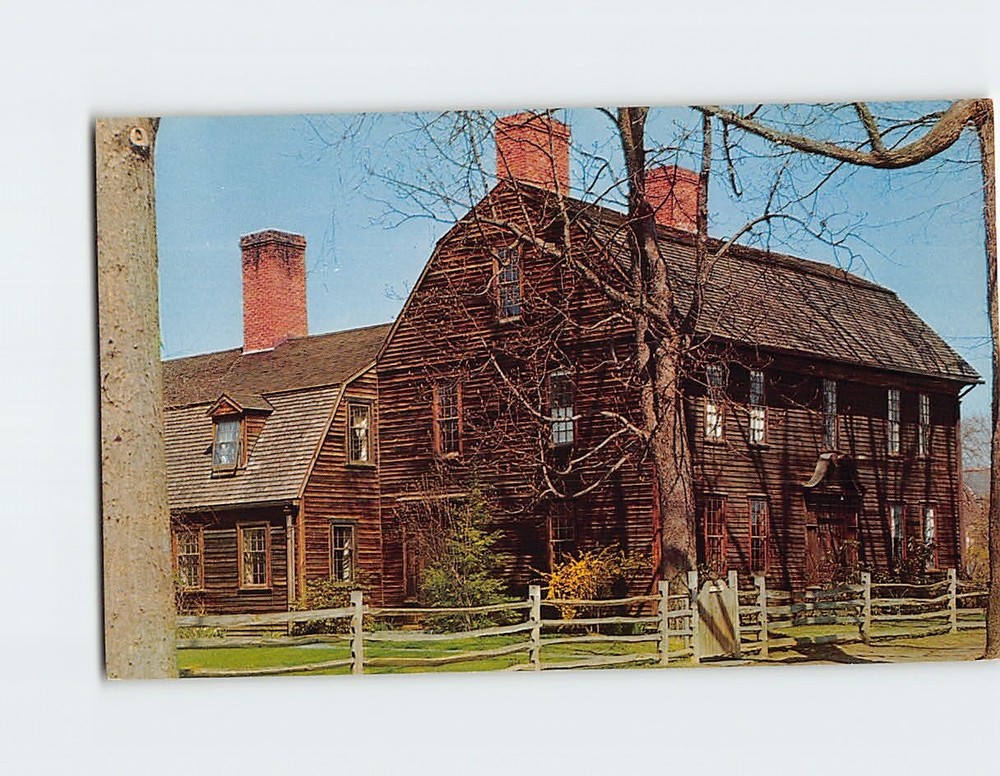 Postcard Ashley House Deerfield Massachusetts USA