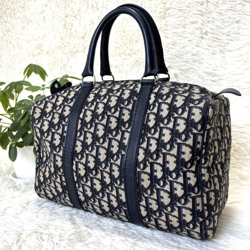 Dior Trotter Print Mini Boston Bag Authentic Japan RIN