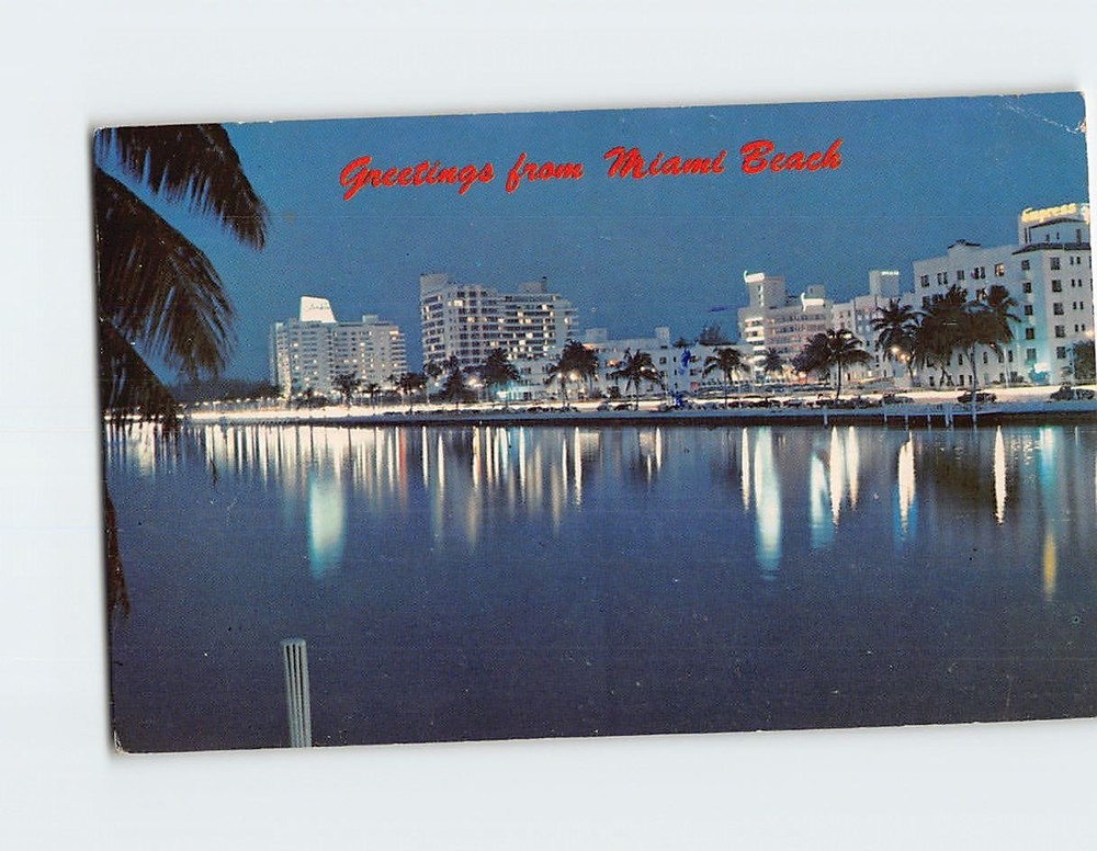 Postcard Greetings from Miami Beach Florida USA