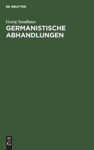 Germanistische Abhandlungen
